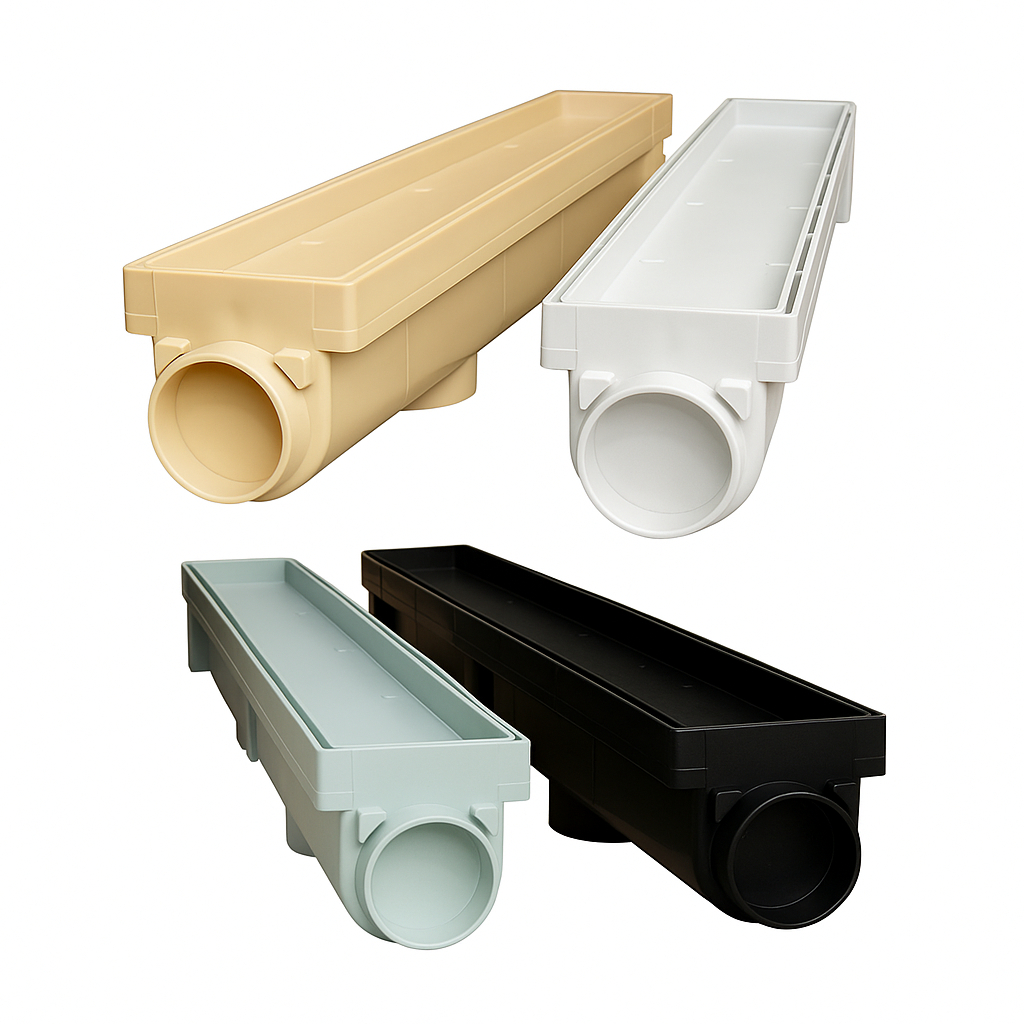 Ralo Invisível 6x50cm Linear Cola Piso/Porcelanato + Caixa Coletora + Sifão Anti Odor em Oferta na Shopee