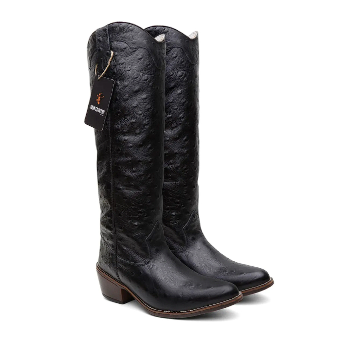 Bota Texana Feminina Couro de Avestruz: Onde Comprar | BuscaProdutos