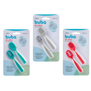 Colher 2 Estágios Buba Treinamento Auto Alimentação Cinza Para Bebês - Buba em Oferta na Shopee