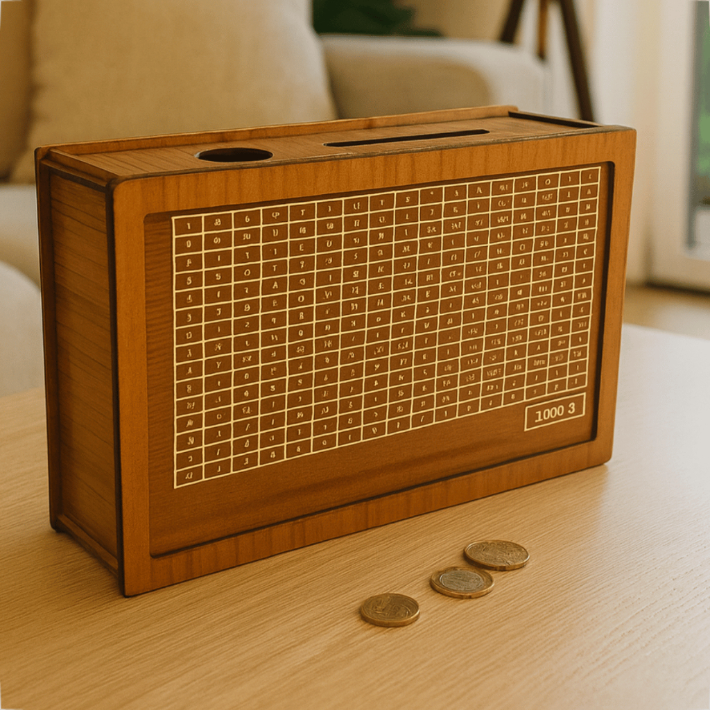 Cofre Desafio 10 Mil ou 1 Mil Metodo Japones Bau Poupança Cofrinho em Oferta na Shopee