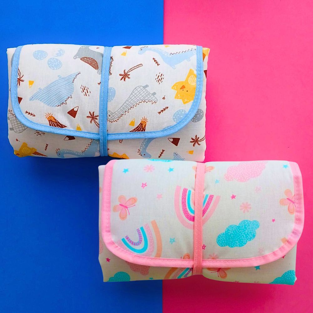 Kit 2 Trocador Fralda Bebe Portátil Bolsa Comoda  Impermeável Sortido