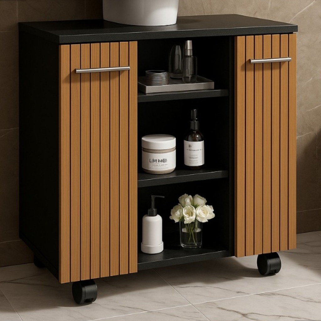 Gabinete de Banheiro Premium Para Pia de Coluna - JM3 Móveis