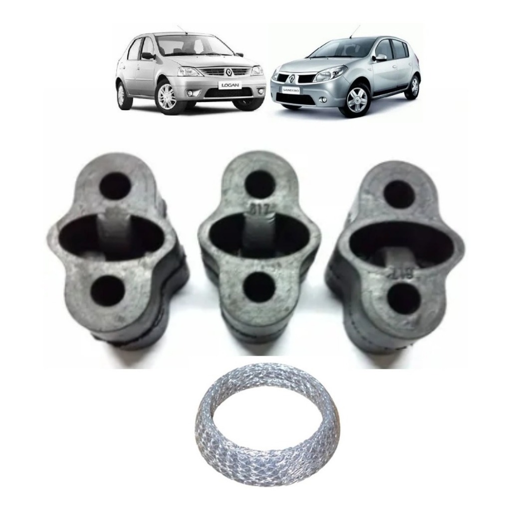 Borracha Coxim Escape + Anel Vedação Logan Sandero 1.6 8v
