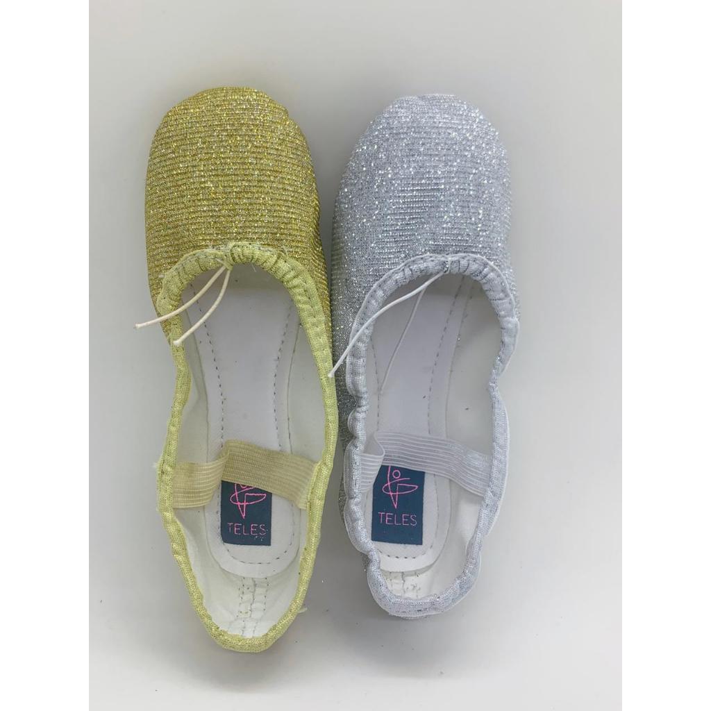 SAPATILHAS DE BALLET GLITTER MEIA PONTA em Oferta na Shopee