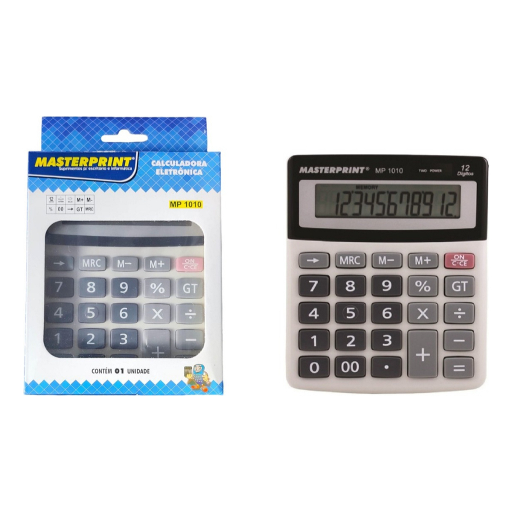 Calculadora Eletrônica De Mesa 12 Dígitos/mp1010 Masterprint
