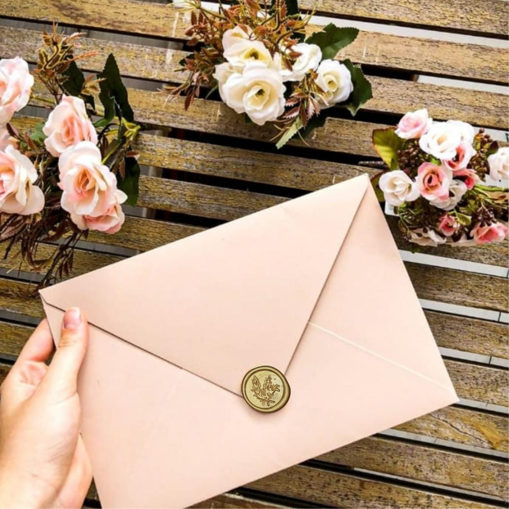 Envelope com Lacre de Cera para Convite de Casamento 16x22