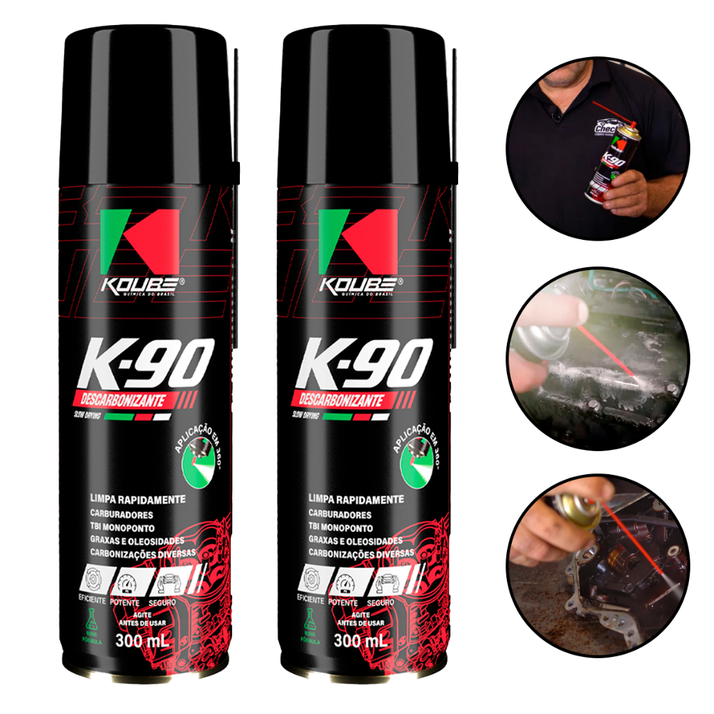 Descarbonizante automotivo moto Limpeza carburador cabeçote cárter Limpa graxa kit k90 2 uni