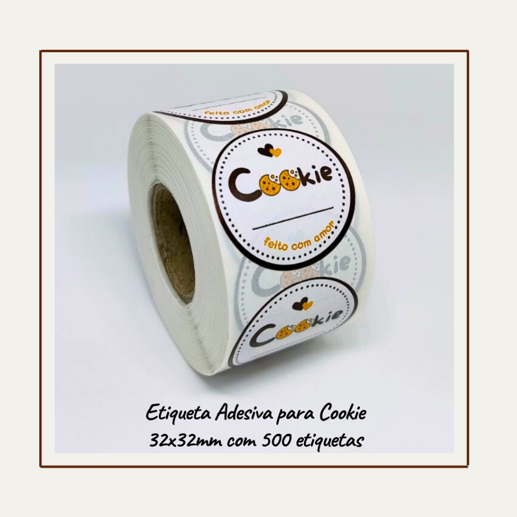 500 Etiquetas Adesivas Para Cookie Doces Lacre Redondo em Oferta na Shopee