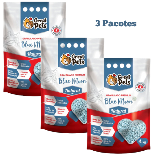 Areia Bentonita Esférica Premium Great Pets para Gatos