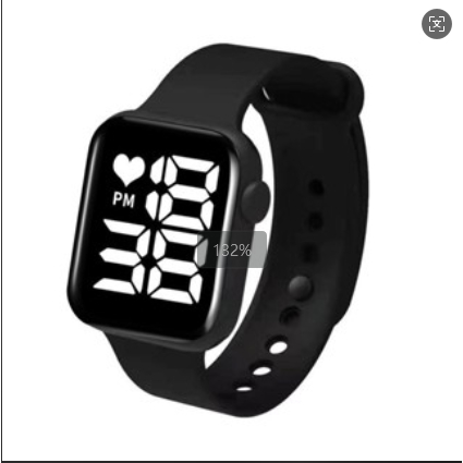 Relógios Led Digital Quadrado Feminino Digital Aprova Agua Led c95