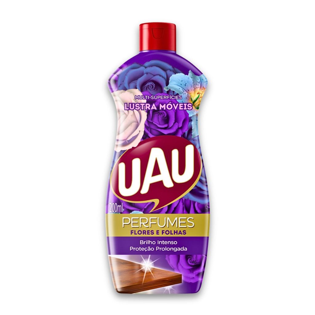 Lustra Móveis Uau Flores E Folhas 200ml em Oferta na Shopee