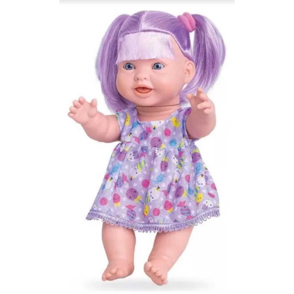 Boneca Milkinha Colors Grande 100% Vinil Super Macia Menina - Milk Brinquedo