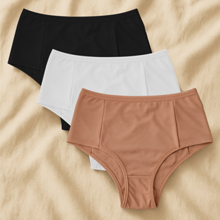 Kit 3 Calcinhas De Algodão Pós Parto Pala Dupla Cós Alto – Cotton Premium, Confortáveis e Modeladoras em Oferta na Shopee