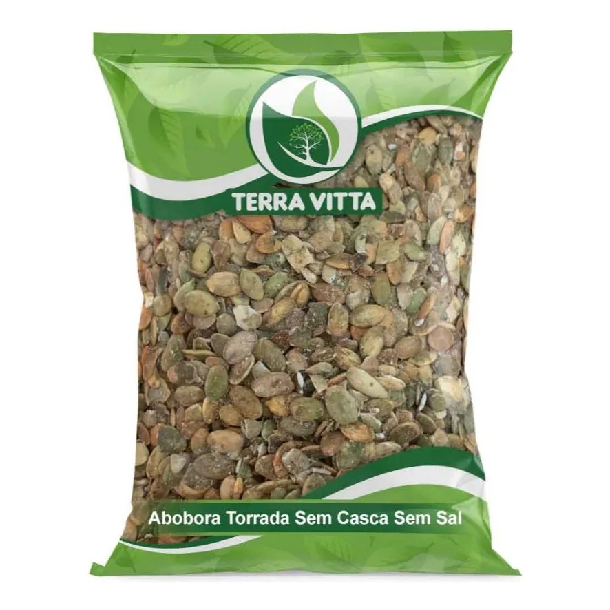 Semente de Abobora Verde Torrada Sem Casca Sem Sal