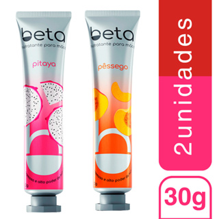 Kit com 2 Creme Hidratante Para As Mãos Beta Pitaya + Pêssego 30g em Oferta na Shopee