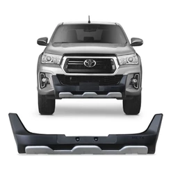 Overbumper Hilux Cabine Dupla 2019 2020 (Preto c/ Prata-Aluminium)