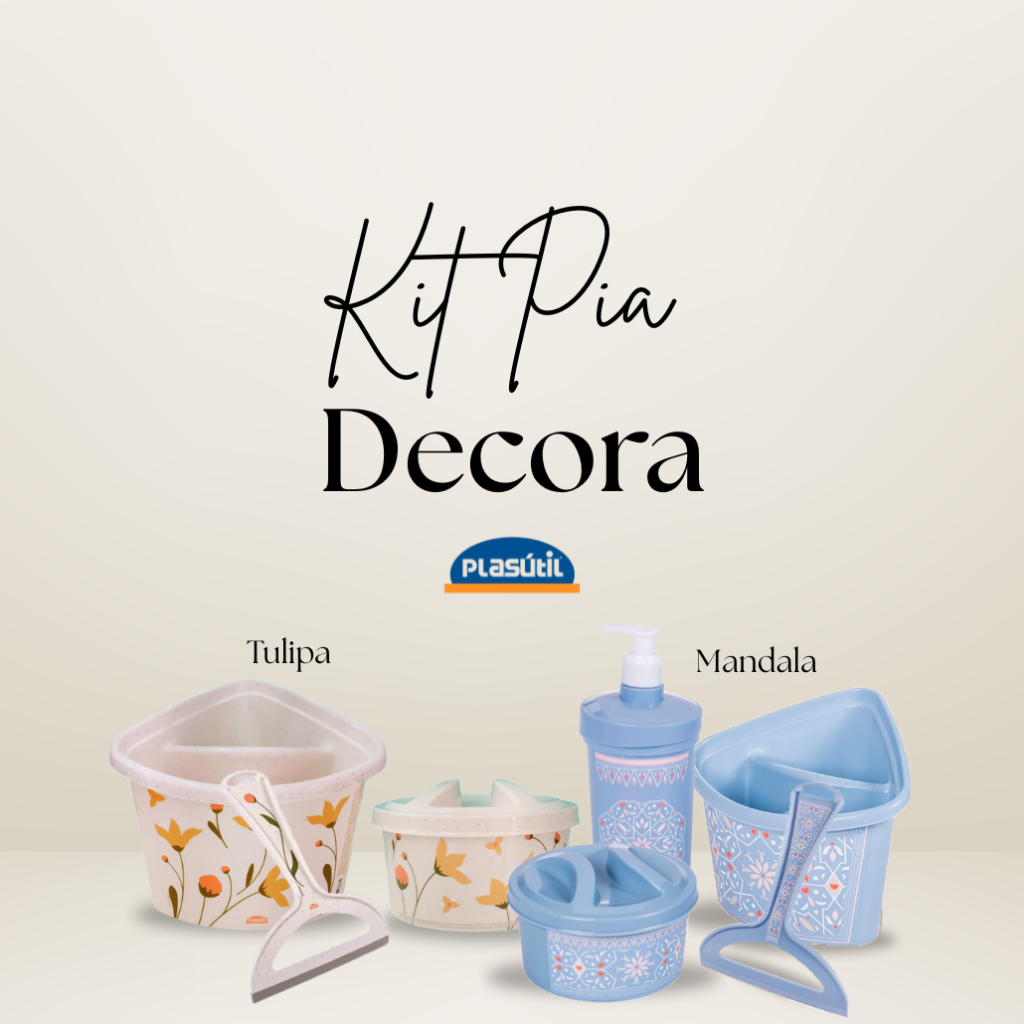 KIT pia decora utensílios cozinha - escorredor rodinho porta sabão venda kit ou separado - Plasútil