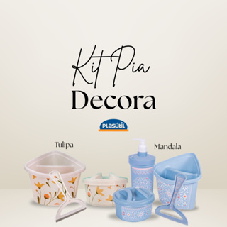 KIT pia decora utensílios cozinha - escorredor rodinho porta sabão venda kit ou separado - Plasútil em Oferta na Shopee
