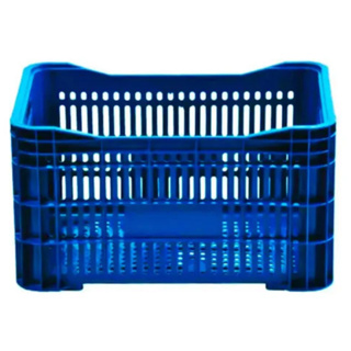 Caixa Plástica Hortifruti 50L Azul – Forte e Totalmente Vazada em Oferta na Shopee