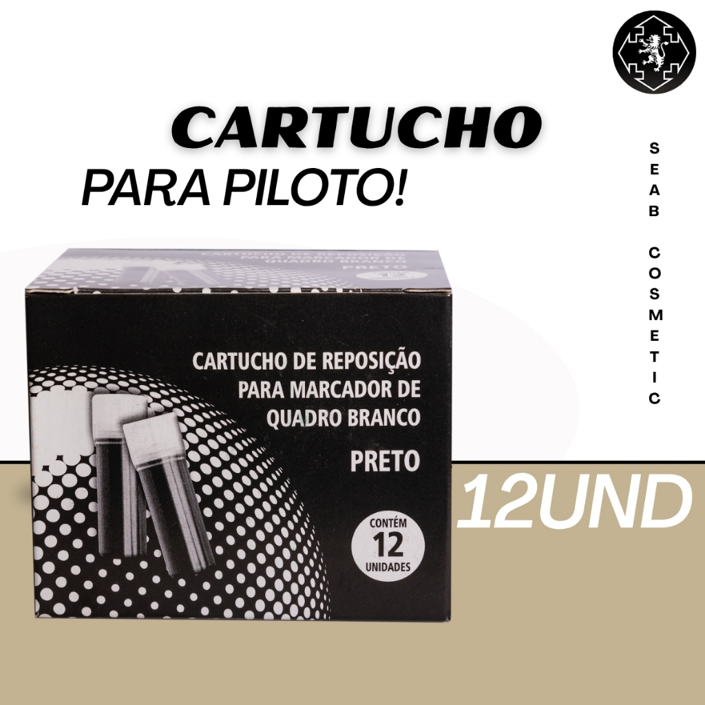 Refil de Pincel Board Master Com Caixa 12 Unidades Cartucho de Quadro Branco em Oferta na Shopee