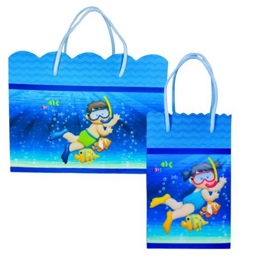 Sacolinha Personalizada Fundo do Mar Sacolinhas para Lembrancinha de Aniversário Infantil Sacolas Bolsa Bolsinhas