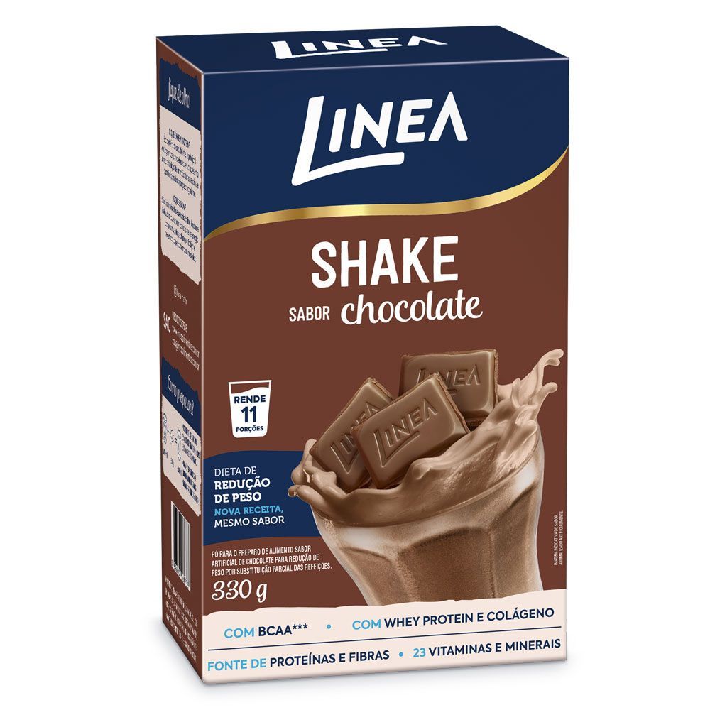 Shake em pó Linea Sabor Chocolate de 330g