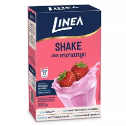 Shake em pó Linea Sabor Morango de 330g