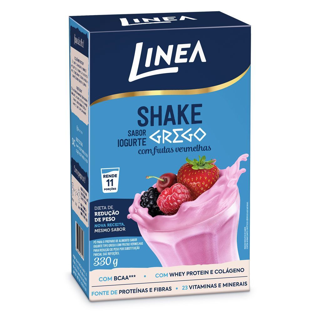 Shake em pó Linea Sabor Iogurte Com Frutas Vermelhas de 330g