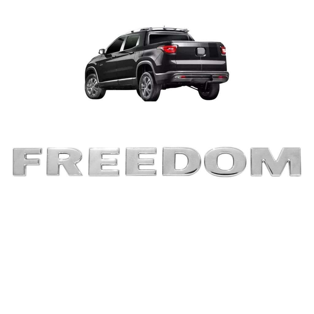 Emblema letreiro FREEDOM – Toro 2016 a 2023 – Cromado