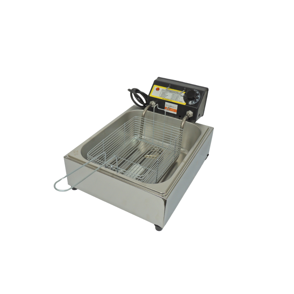 Fritadeira Elétrica Inox Cuba 5l Óleo Econômica Profissional P/ Pastel Batata