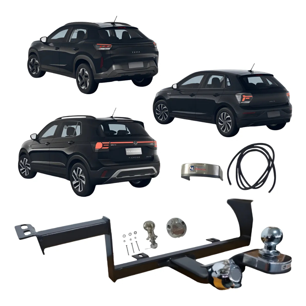 Engate Reboque Reforçado Vw Tera Polo T-cross 2018 A 2026 Fixo 500kg Reforcel REVW5058
