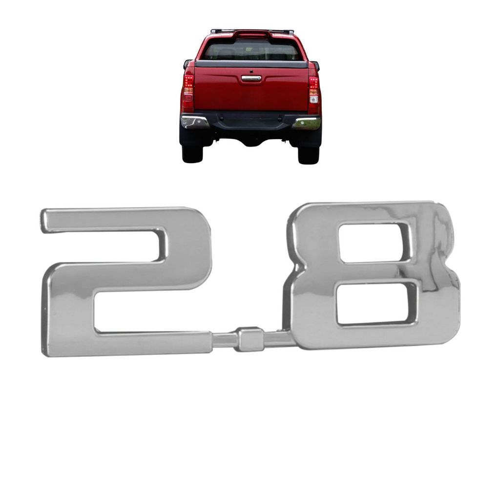 Emblema letreiro 2.8 – S10 2016 a 2022 - Cromado em Oferta na Shopee