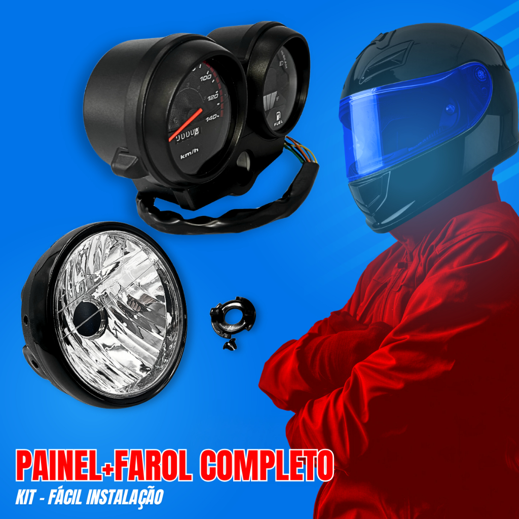 Farol Completo Cg 150 Titan Fan 2004 2005 2006 2007 2008 + Painel Completo — imagem 2 de 2
