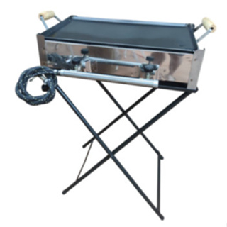 Fogão Inox A Gás 2 Bocas Alta Pressão Chapa E Mesa em Oferta na Shopee