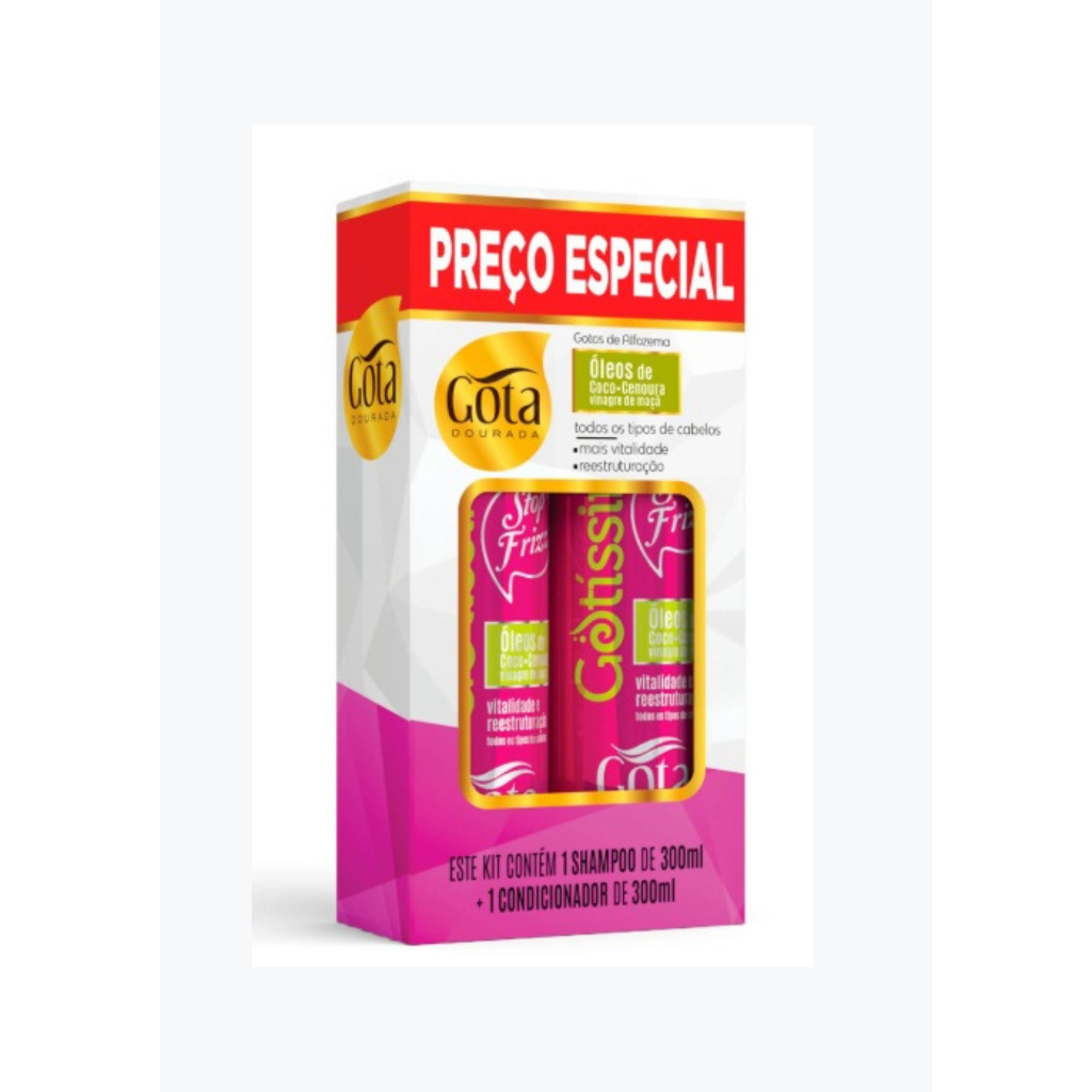 Kit Gotíssima Gotas de Alfazema Gota Dourada Shampoo 300ml + Condicionador 300ml