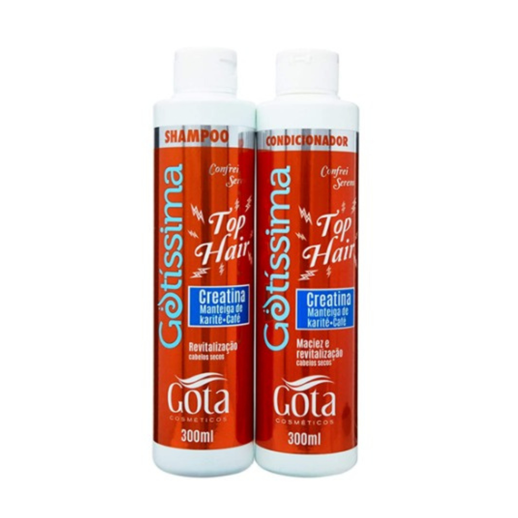 Kit Gotíssima Confrei Sereno Gota Dourada Creatina Shampoo 300ml + Condicionador 300ml