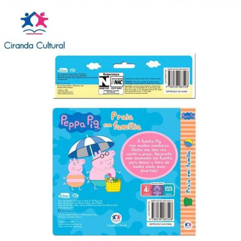 Ciranda Cultural – Livro de Banho Peppa Pig Praia em Família