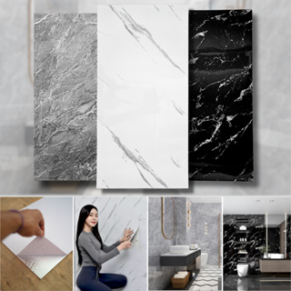 Kit 10 Painel 3d Mármore Branco Cinza Parede Autocolante 60 X 30 Prospecta deals em Oferta na Shopee