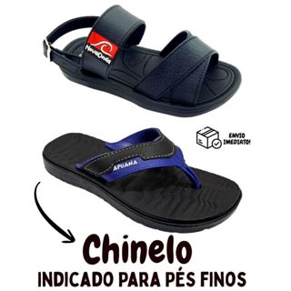 Kit 2 Pares sandalia Masculino Papete Nova Onda + Chinelo  Detalhe Infantil Menino Dedo Lado APuana em Oferta na Shopee