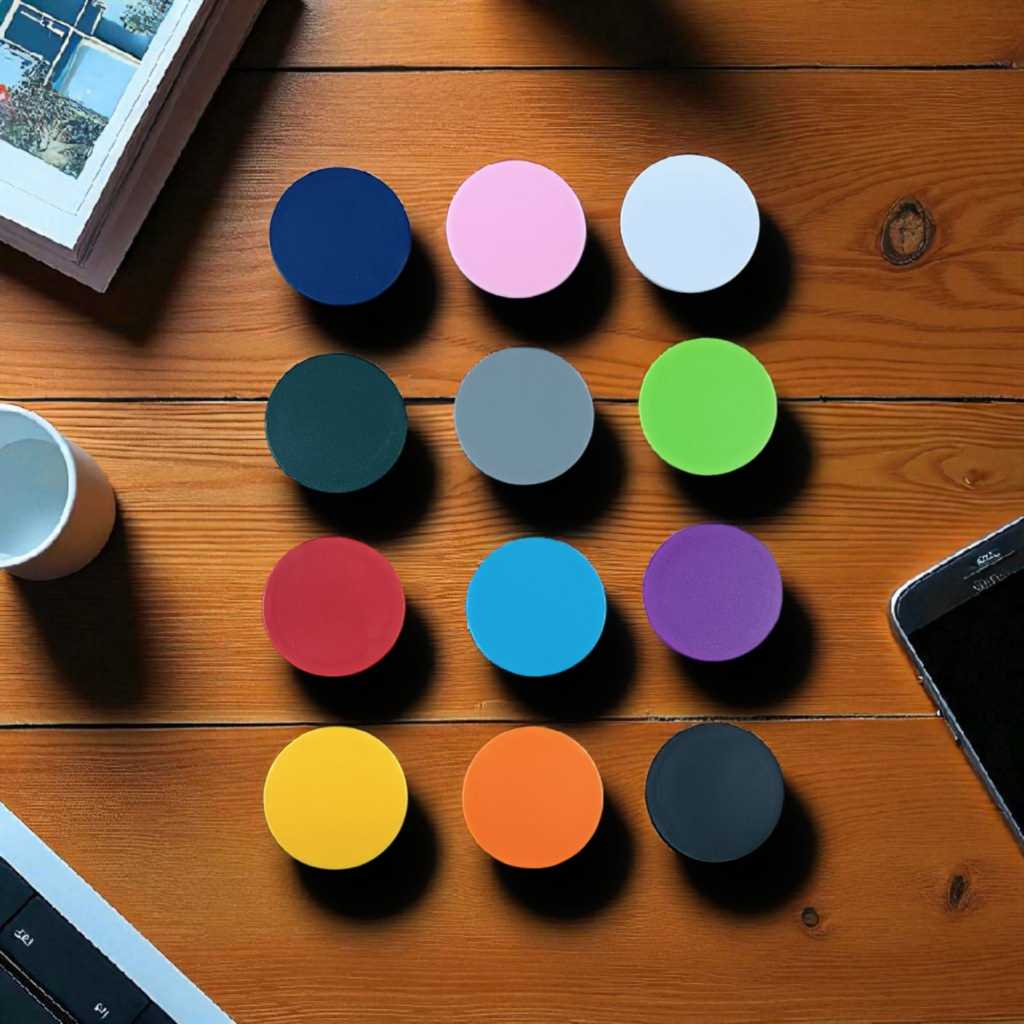 Suporte Para Celular Grip Colorido Com  Cola 3M