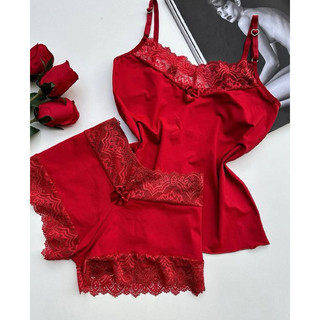 Pijama Feminino Baby Doll Renda Tecido Leve e Macio, Confortável e Sensual