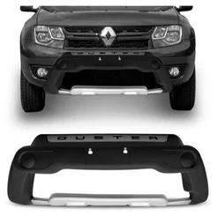 Overbumper Duster 2015/2019 c/ Alojamento P/ Farol de Milha (Preto c/ Prata Aluminium)