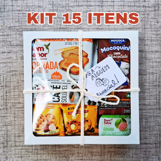 Kit 15 itens na caixa visor pronto p/ presentear aniversários/café da manhã/Dia das mães/Dia dos namorados em Oferta na Shopee