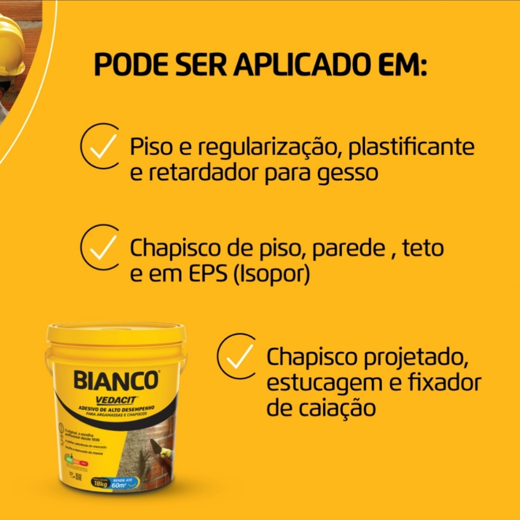 Adesivo Bianco para Argamassas e Chapisco 900g - Vedacit · foto 2