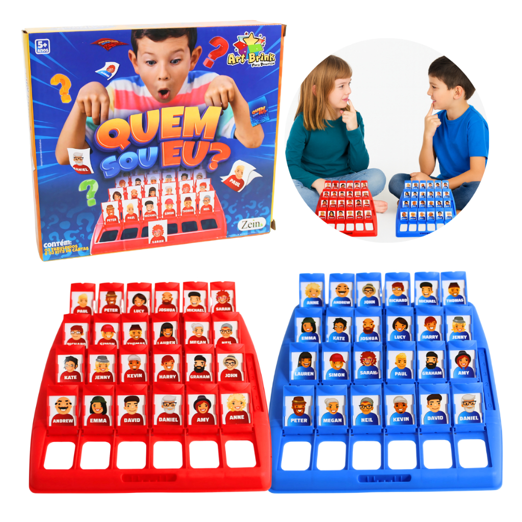 Jogo Tabuleiro Educativo Quem Sou Eu? Cartas De Adivinhar