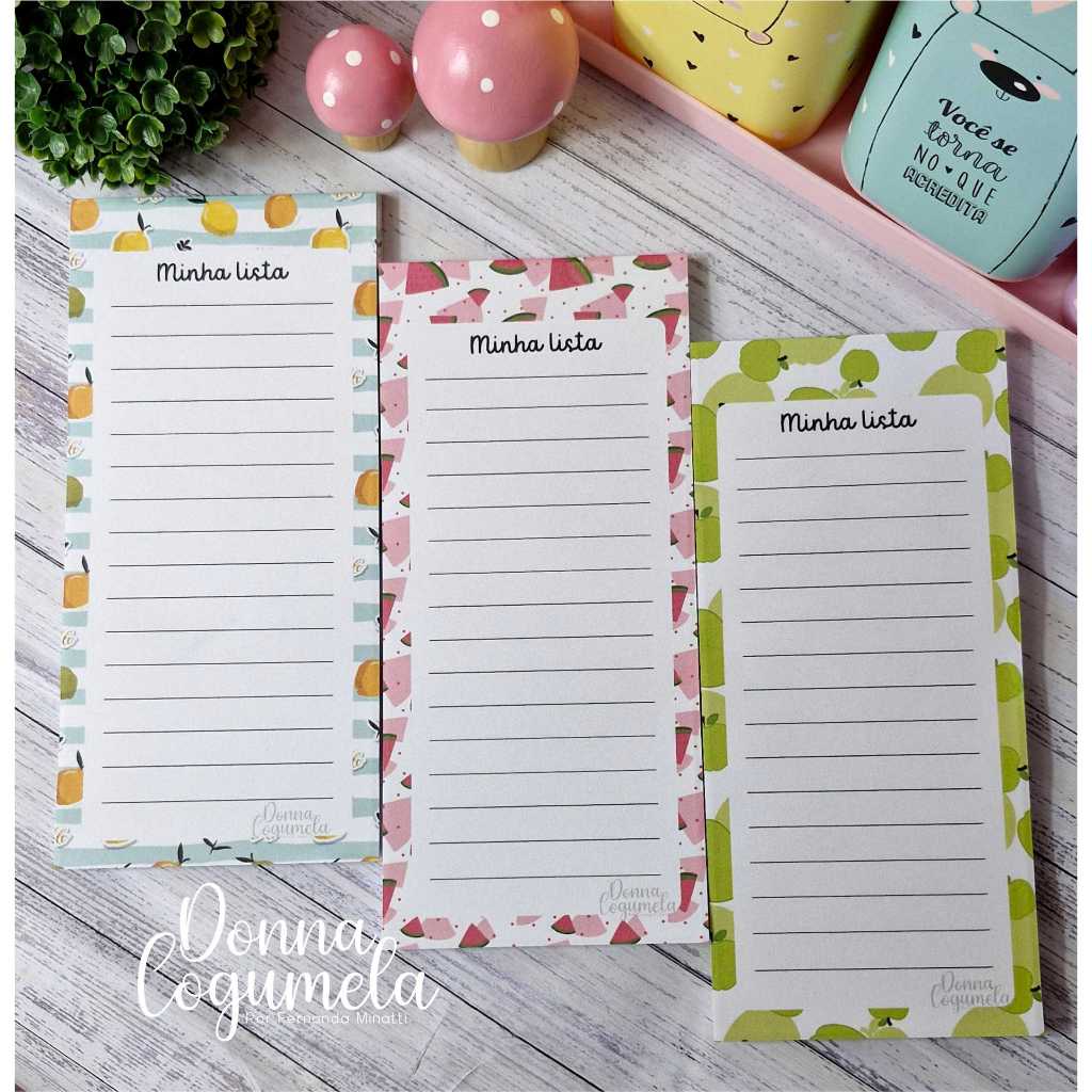 KIT 3 BLOCOS LISTA DE COMPRAS COM ÍMÃ - BLOCO LISTA PARA COLAR NA GELADEIRA - 50 FOLHAS em Oferta na Shopee