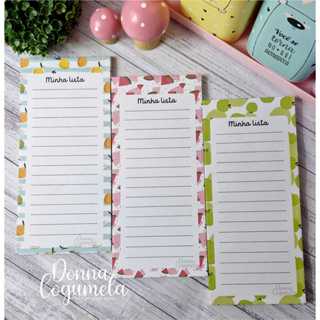 KIT 3 BLOCOS LISTA DE COMPRAS COM ÍMÃ - BLOCO LISTA PARA COLAR NA GELADEIRA - 50 FOLHAS em Oferta na Shopee