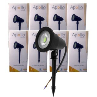 kit 8/16/24 un Luminária Espeto Jardim  7w  Luzes de gramado  cor de luz  à prova d'água ip65 bivolt em Oferta na Shopee