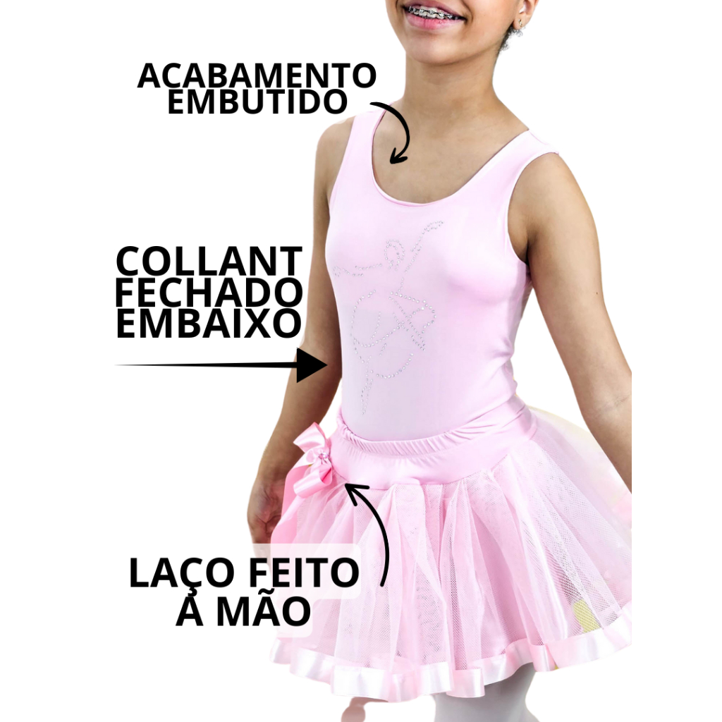 Fantasia Ballet de saia de tutu BAILARINA infantil e adulta