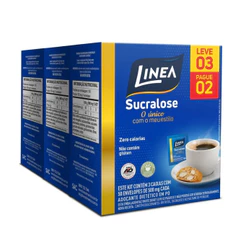 Adoçante Linea Promo Em Pó Com 50 Envelope Leve 3 Pague 2